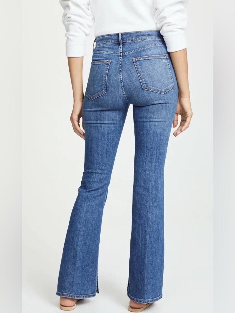 Rag & Bone Jeans Womens Bella - High Rise - Flare Slit - Raw Hem - Size 26 - Picture 2 of 10